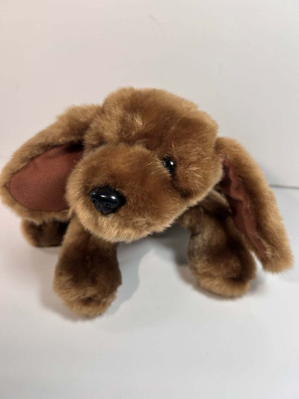 Vintage Kids of America Floppy Brown 2004 Puppy maroon bow Chocolate Lab plush